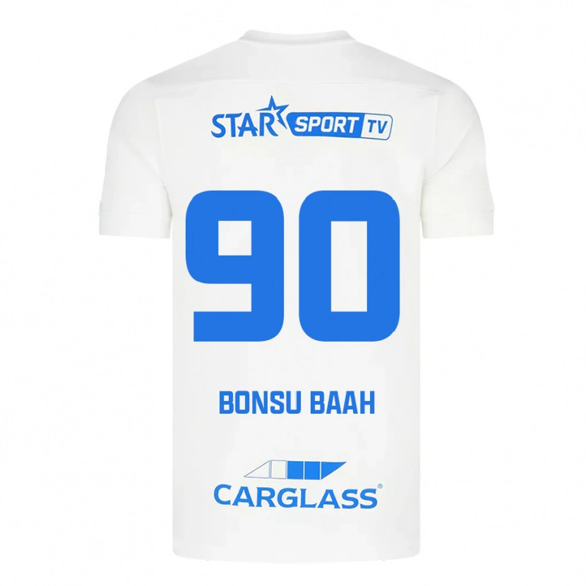 Danxen Homem Camisola Christopher Bonsu Baah #90 Branco Azul Alternativa 2025/26 Camisa Brasil