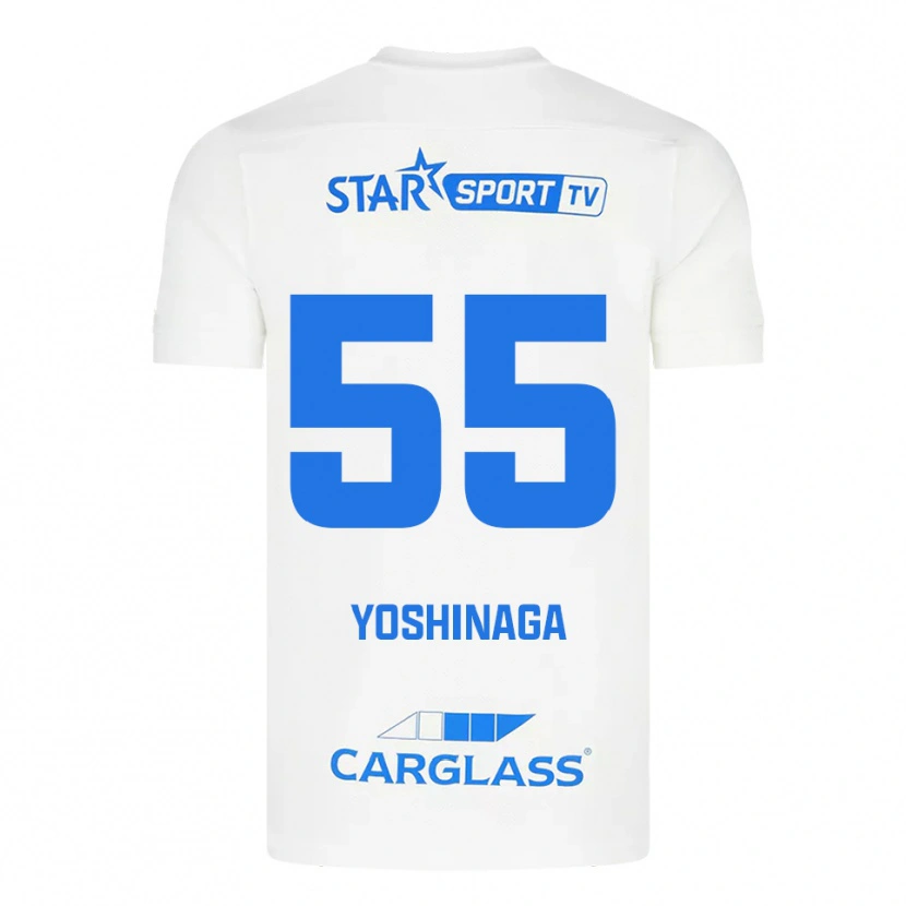 Danxen Homem Camisola Yumeki Yoshinaga #55 Branco Azul Alternativa 2025/26 Camisa Brasil