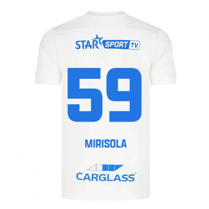 Danxen Homem Camisola Robin Mirisola #59 Branco Azul Alternativa 2025/26 Camisa Brasil
