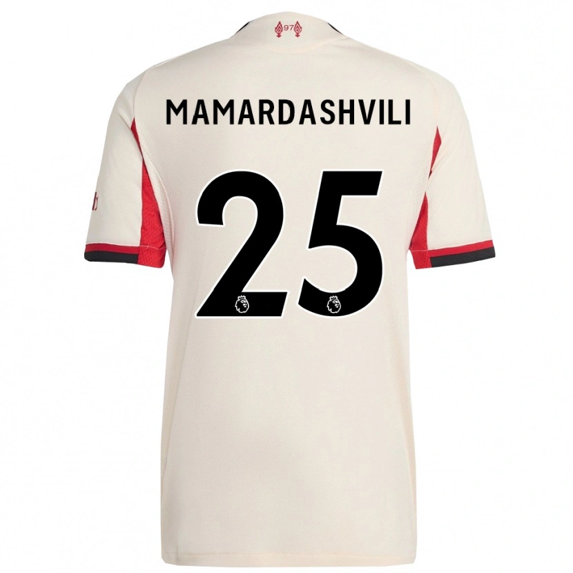 Danxen Homem Camisola Giorgi Mamardashvili #25 Branco Preto Alternativa 2025/26 Camisa Brasil