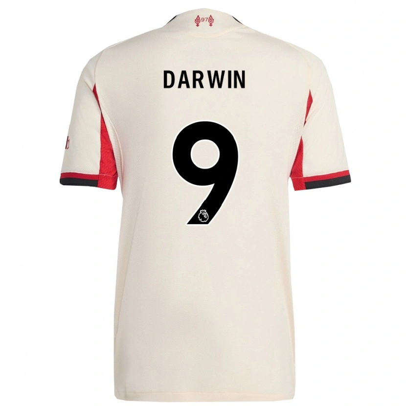 Danxen Homem Camisola Darwin Núñez #9 Branco Preto Alternativa 2025/26 Camisa Brasil