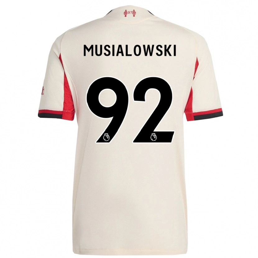 Danxen Homem Camisola Mateusz Musialowski #92 Branco Preto Alternativa 2025/26 Camisa Brasil