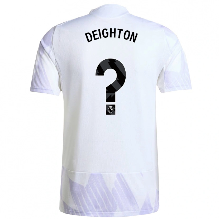 Danxen Homem Camisola Joe Deighton #0 Branco Roxo Roxo Alternativa 2025/26 Camisa Brasil