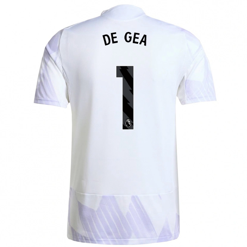 Danxen Homem Camisola David De Gea #1 Branco Roxo Roxo Alternativa 2025/26 Camisa Brasil
