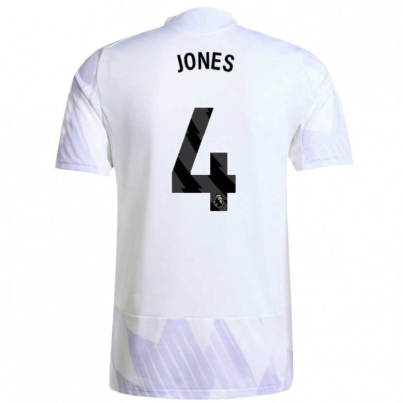 Danxen Homem Camisola Phil Jones #4 Branco Roxo Roxo Alternativa 2025/26 Camisa Brasil