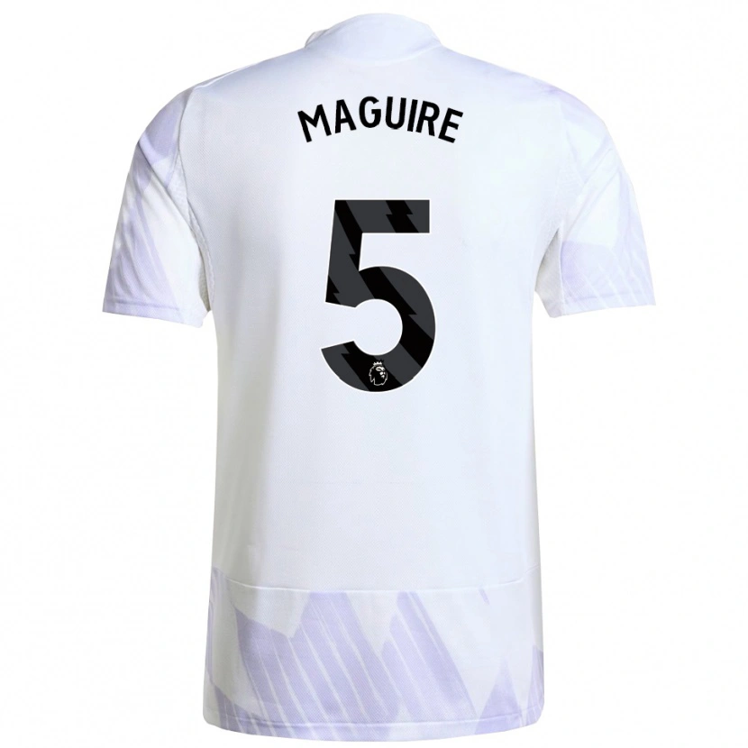 Danxen Homem Camisola Harry Maguire #5 Branco Roxo Roxo Alternativa 2025/26 Camisa Brasil