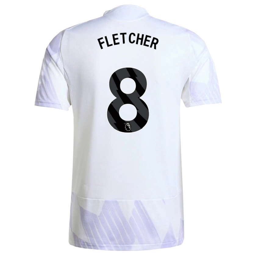Danxen Homem Camisola Tyler Fletcher #8 Branco Roxo Roxo Alternativa 2025/26 Camisa Brasil