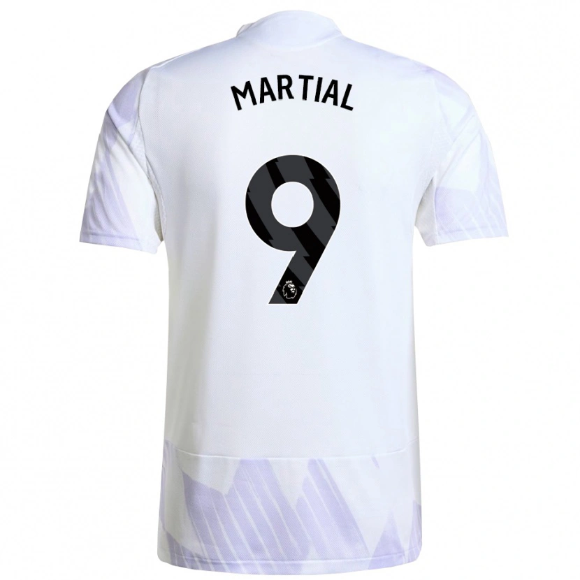 Danxen Homem Camisola Anthony Martial #9 Branco Roxo Roxo Alternativa 2025/26 Camisa Brasil
