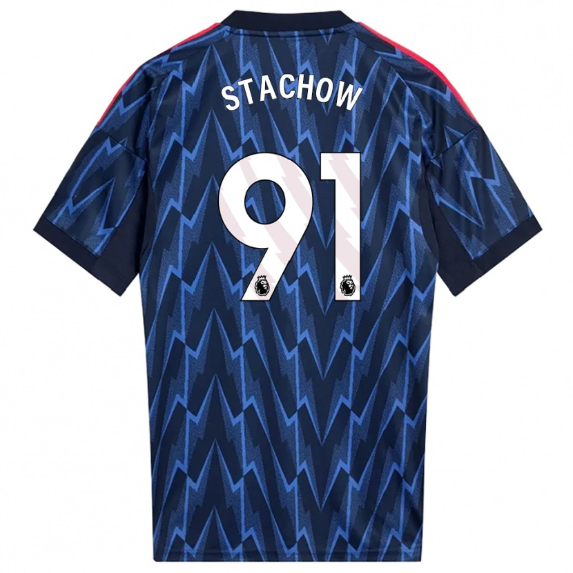 Danxen Homem Camisola Patrick Stachow #91 Marinho Vermelho Alternativa 2025/26 Camisa Brasil