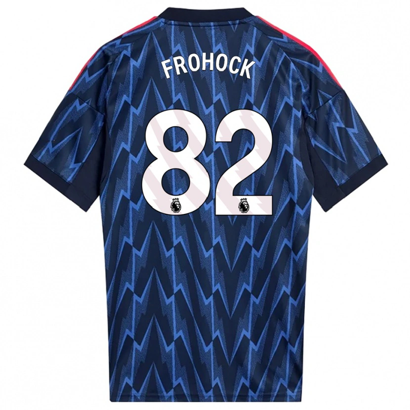 Danxen Homem Camisola Marley Frohock #82 Marinho Vermelho Alternativa 2025/26 Camisa Brasil