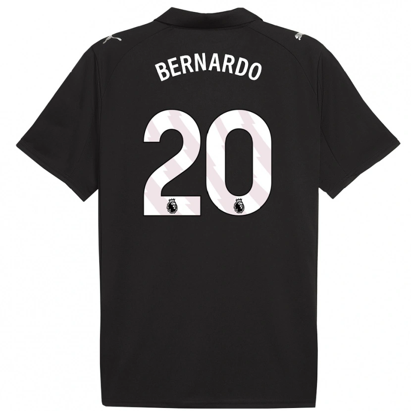 Danxen Homem Camisola Bernardo Silva #20 Preto Branco Alternativa 2025/26 Camisa Brasil