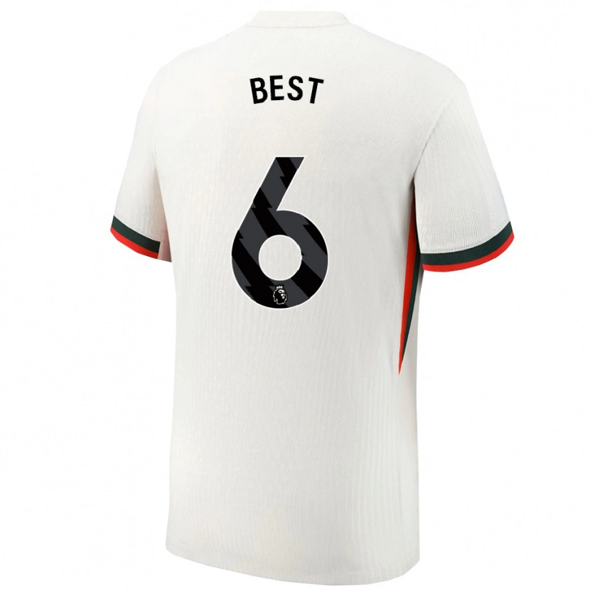 Danxen Homem Camisola Kian Best #6 Branco Verde Alternativa 2025/26 Camisa Brasil