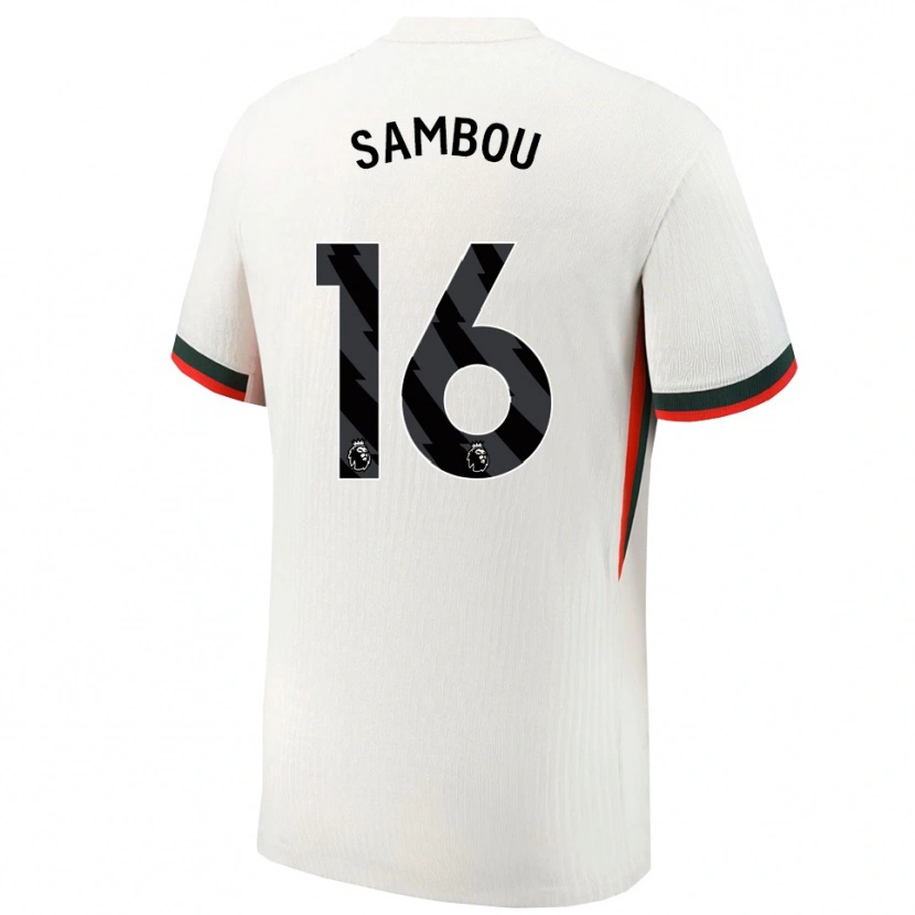 Danxen Homem Camisola Gabriel Sambou #16 Branco Verde Alternativa 2025/26 Camisa Brasil