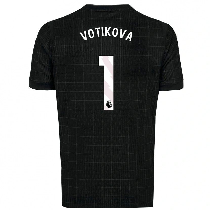 Danxen Homem Camisola Barbora Votíková #1 Preto Cinza Alternativa 2025/26 Camisa Brasil