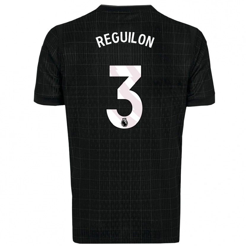 Danxen Homem Camisola Sergio Reguilon #3 Preto Cinza Alternativa 2025/26 Camisa Brasil