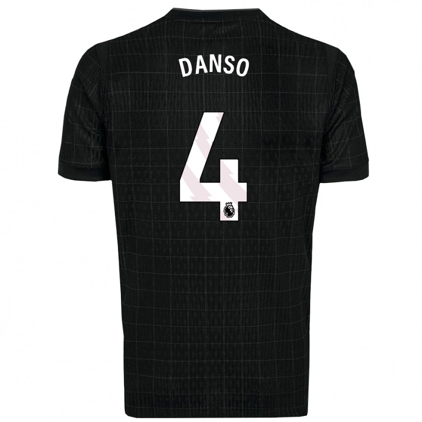 Danxen Homem Camisola Kevin Danso #4 Preto Cinza Alternativa 2025/26 Camisa Brasil