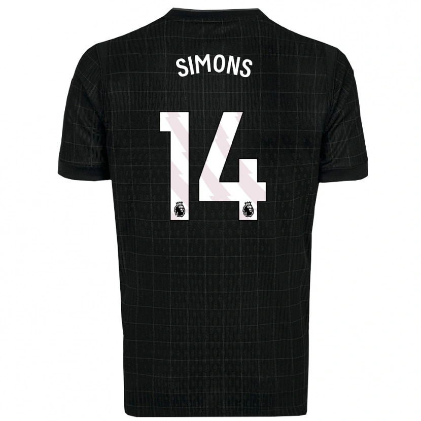 Danxen Homem Camisola Zach Simons #14 Preto Cinza Alternativa 2025/26 Camisa Brasil