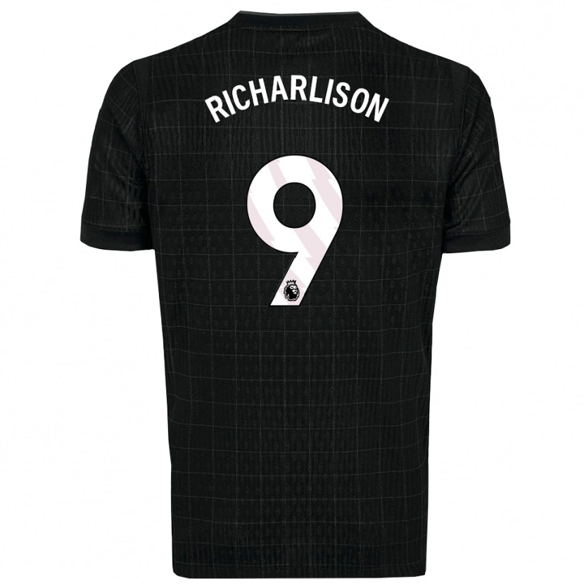 Danxen Homem Camisola Richarlison #9 Preto Cinza Alternativa 2025/26 Camisa Brasil