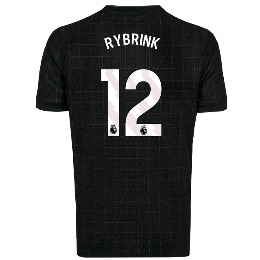 Danxen Homem Camisola Josefine Rybrink #12 Preto Cinza Alternativa 2025/26 Camisa Brasil