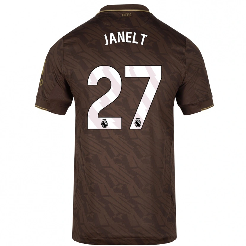 Danxen Homem Camisola Vitaly Janelt #27 Marrom Dourado Alternativa 2025/26 Camisa Brasil
