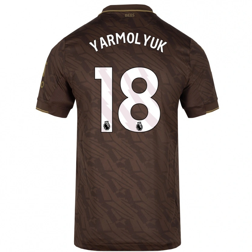 Danxen Homem Camisola Yegor Yarmolyuk #18 Marrom Dourado Alternativa 2025/26 Camisa Brasil