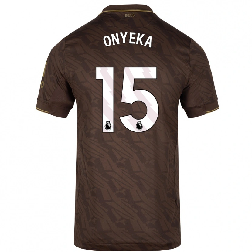 Danxen Homem Camisola Frank Onyeka #15 Marrom Dourado Alternativa 2025/26 Camisa Brasil