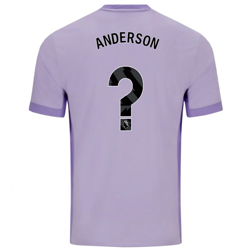 Danxen Homem Camisola Oliver Anderson #0 Roxo Taro Branco Alternativa 2025/26 Camisa Brasil