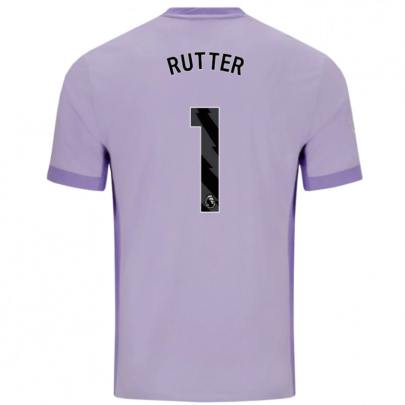 Danxen Homem Camisola William Rutter #1 Roxo Taro Branco Alternativa 2025/26 Camisa Brasil
