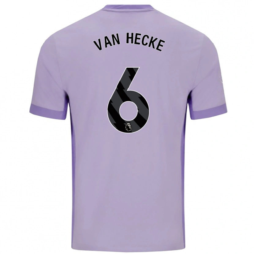 Danxen Homem Camisola Jan Paul Van Hecke #6 Roxo Taro Branco Alternativa 2025/26 Camisa Brasil