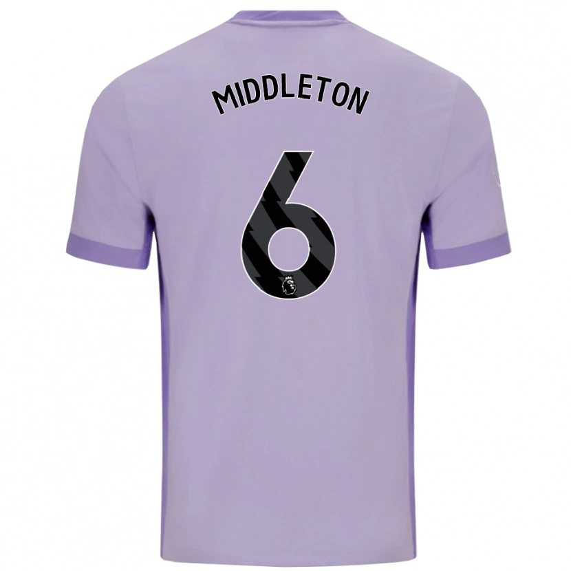 Danxen Homem Camisola Jesse Middleton #6 Roxo Taro Branco Alternativa 2025/26 Camisa Brasil