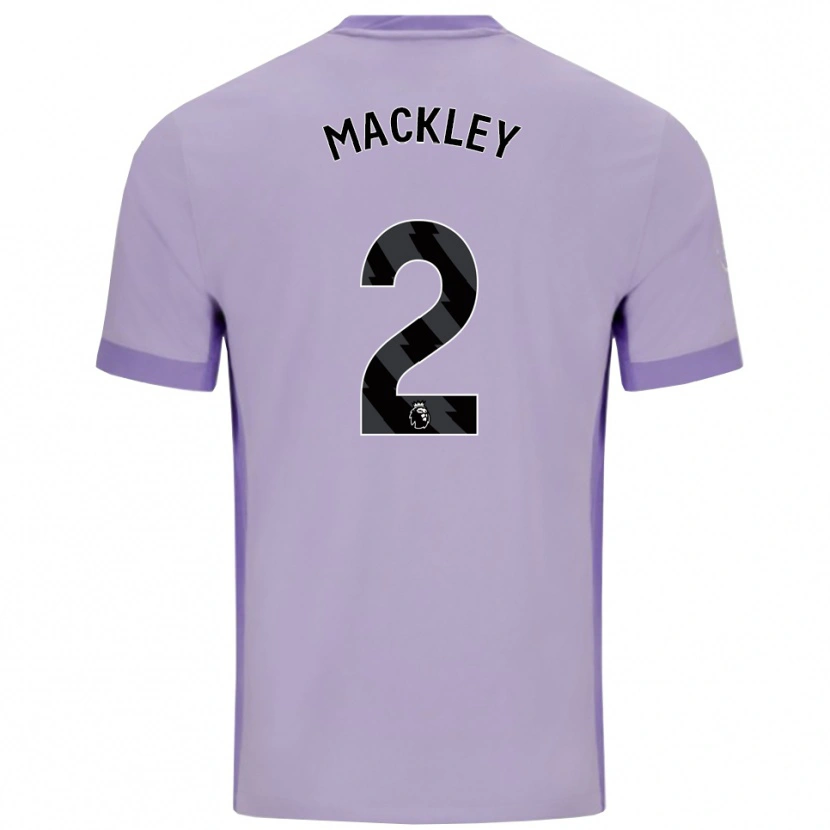 Danxen Homem Camisola Callum Mackley #2 Roxo Taro Branco Alternativa 2025/26 Camisa Brasil