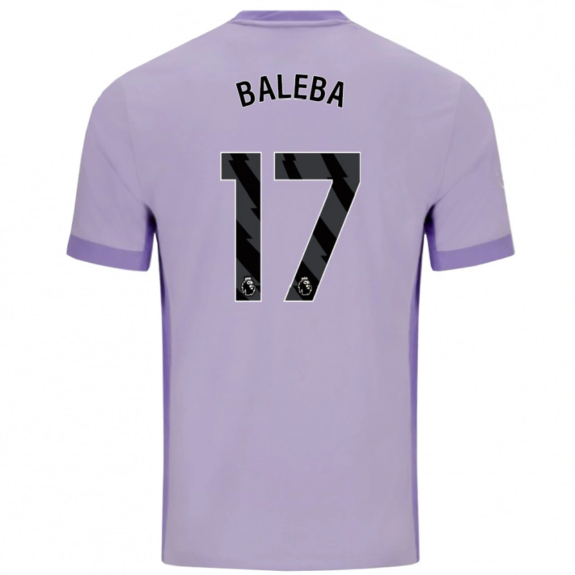 Danxen Homem Camisola Carlos Baleba #17 Roxo Taro Branco Alternativa 2025/26 Camisa Brasil