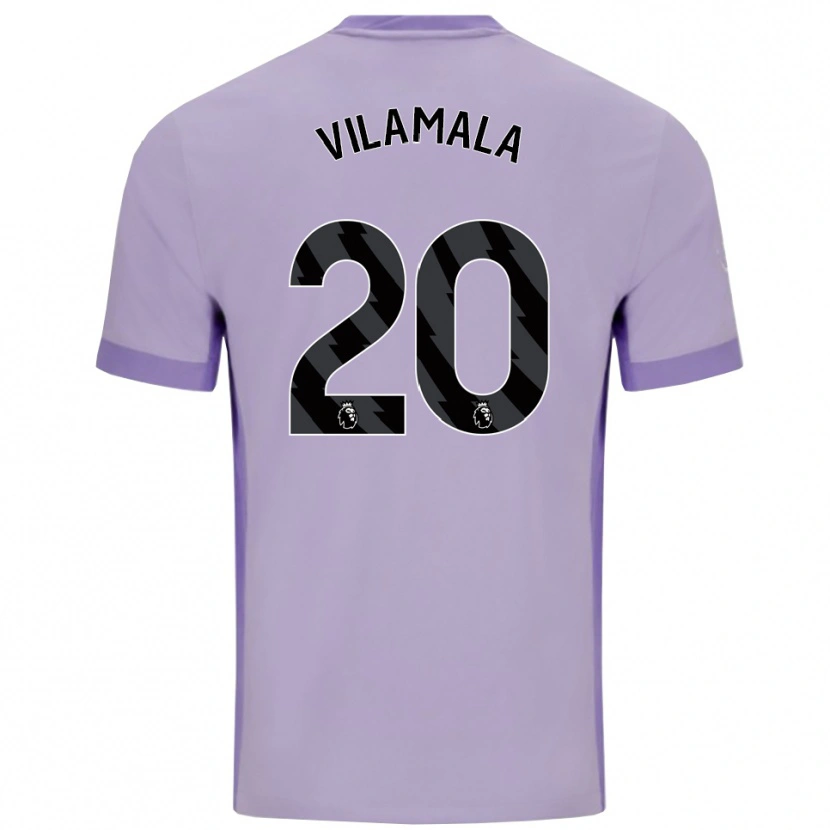 Danxen Homem Camisola Bruna Vilamala #20 Roxo Taro Branco Alternativa 2025/26 Camisa Brasil