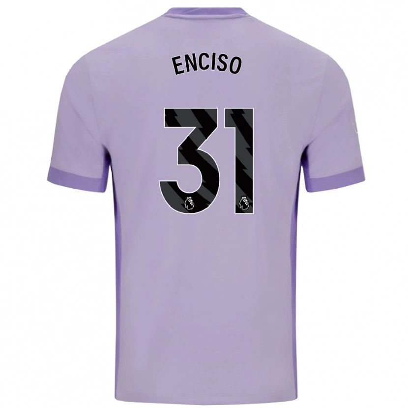 Danxen Homem Camisola Julio Enciso #31 Roxo Taro Branco Alternativa 2025/26 Camisa Brasil
