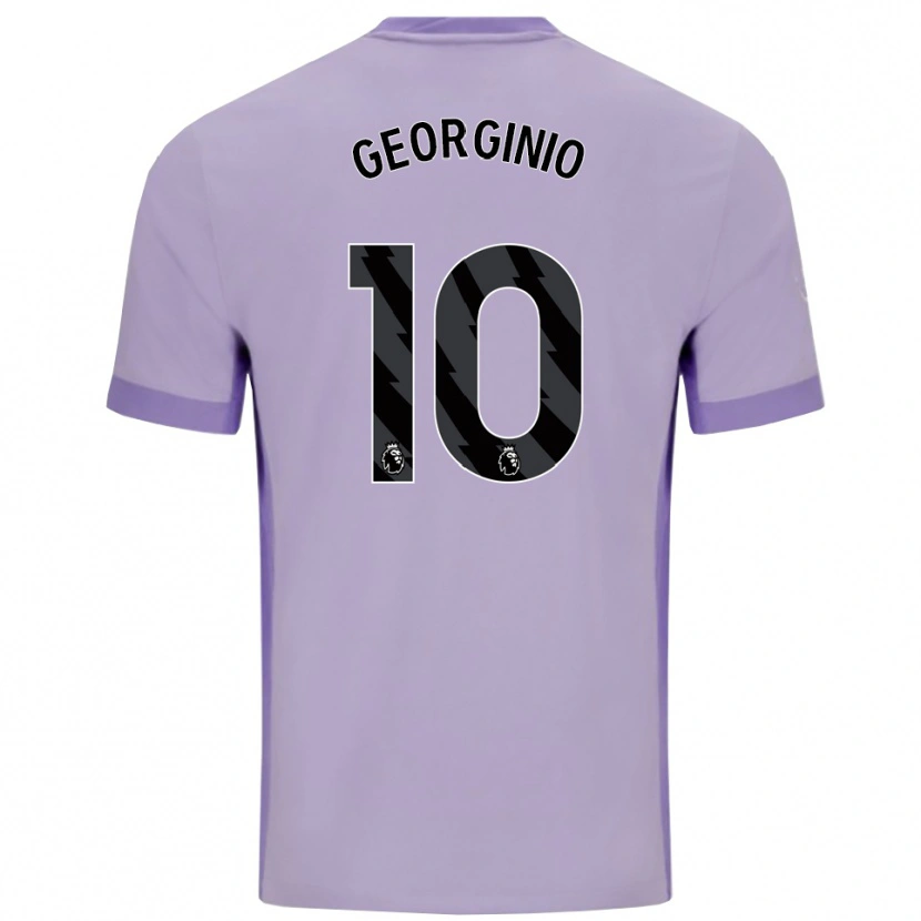 Danxen Homem Camisola Georginio Rutter #10 Roxo Taro Branco Alternativa 2025/26 Camisa Brasil