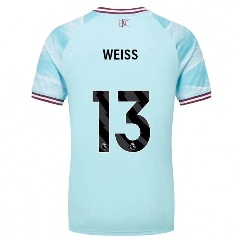 Danxen Homem Camisola Max Weiß #13 Azul Celeste Borgonha Alternativa 2025/26 Camisa Brasil
