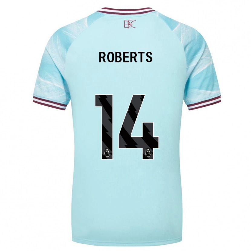 Danxen Homem Camisola Connor Roberts #14 Azul Celeste Borgonha Alternativa 2025/26 Camisa Brasil