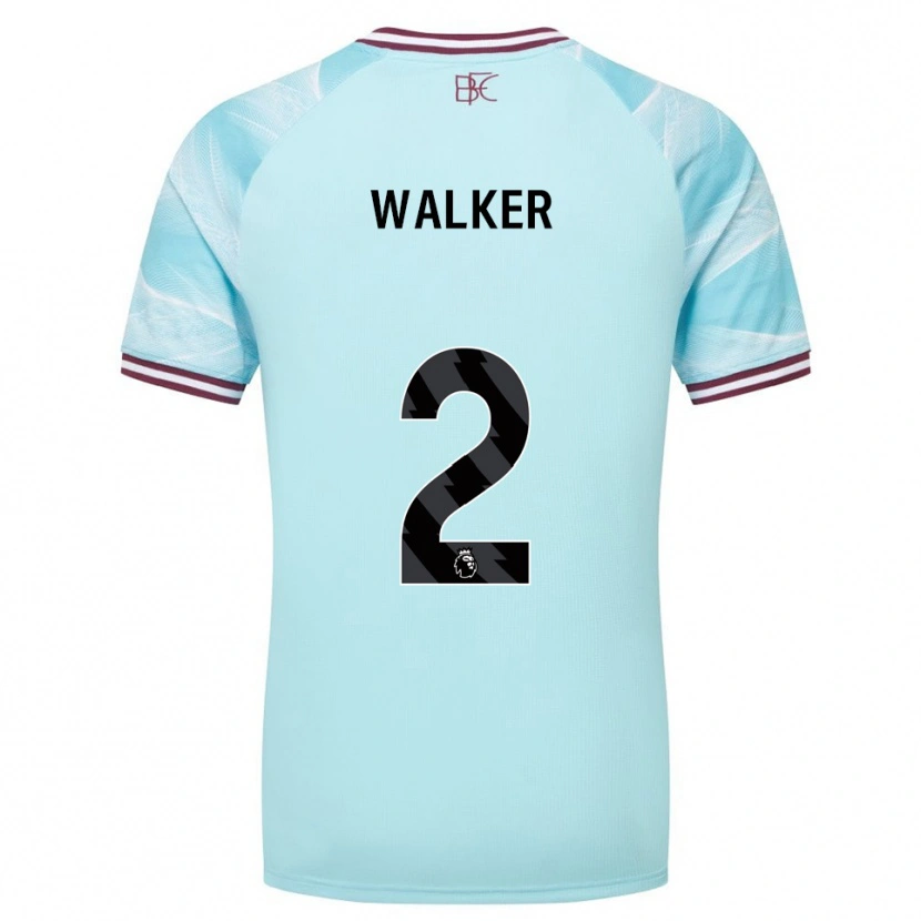Danxen Homem Camisola Kyle Walker #2 Azul Celeste Borgonha Alternativa 2025/26 Camisa Brasil