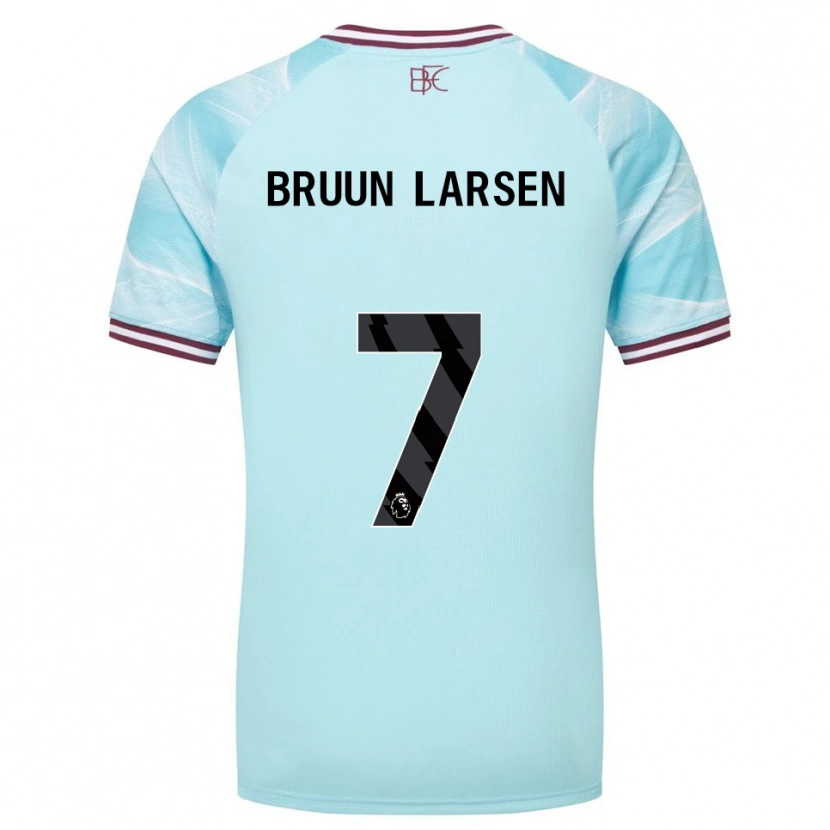 Danxen Homem Camisola Jacob Bruun Larsen #7 Azul Celeste Borgonha Alternativa 2025/26 Camisa Brasil