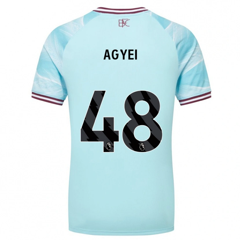Danxen Homem Camisola Enock Agyei #48 Azul Celeste Borgonha Alternativa 2025/26 Camisa Brasil