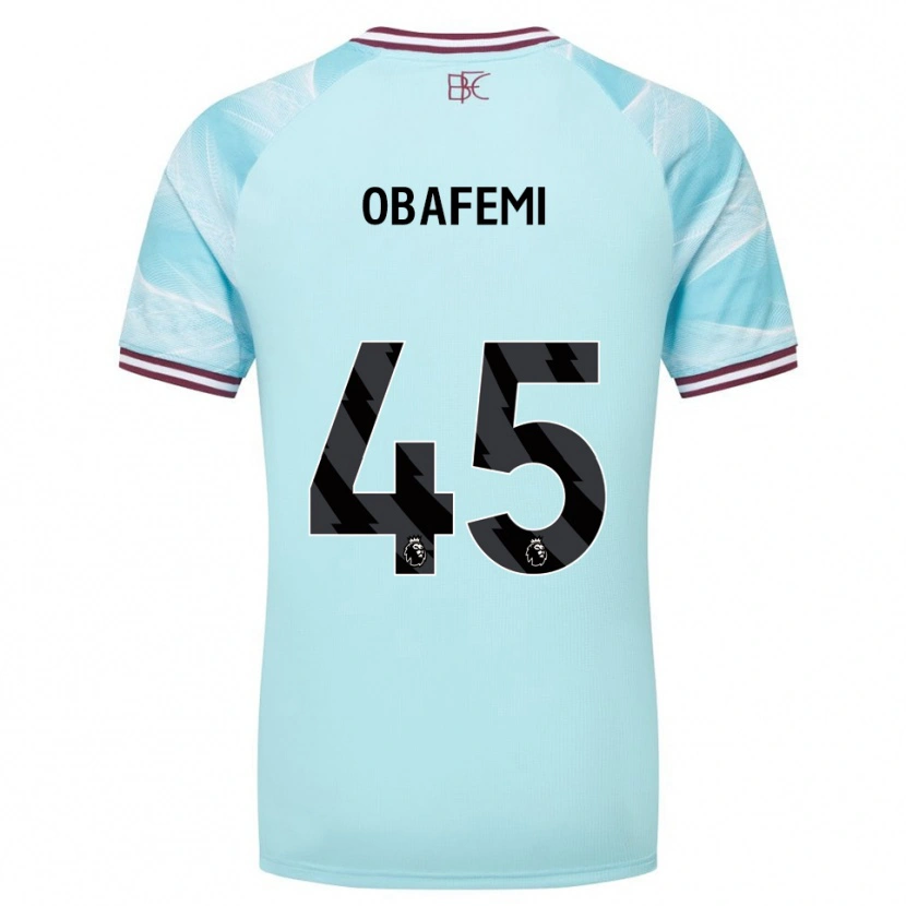 Danxen Homem Camisola Michael Obafemi #45 Azul Celeste Borgonha Alternativa 2025/26 Camisa Brasil