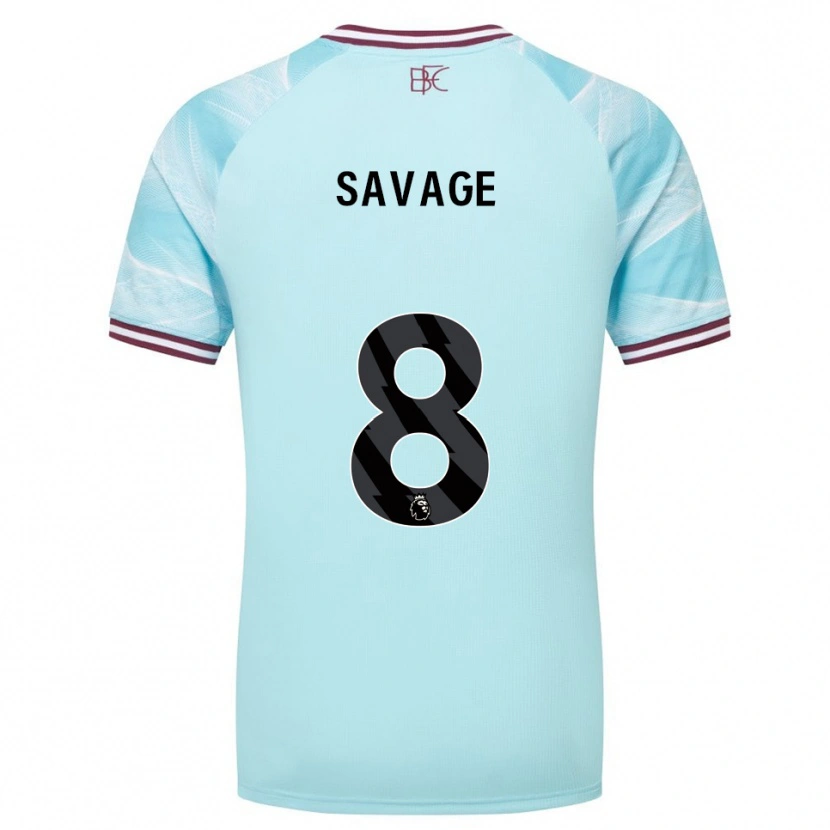 Danxen Homem Camisola Troy Savage #8 Azul Celeste Borgonha Alternativa 2025/26 Camisa Brasil