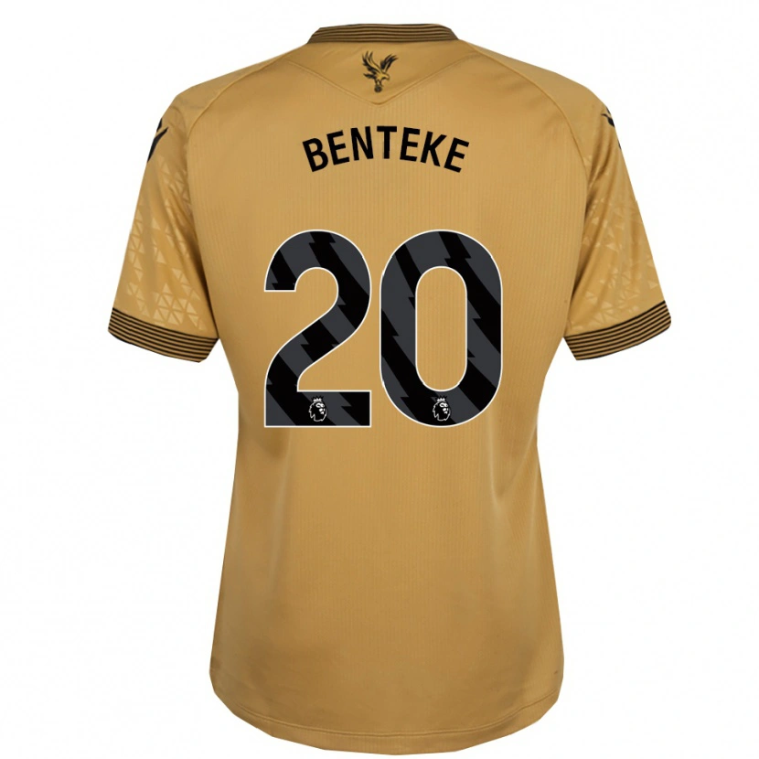 Danxen Homem Camisola Christian Benteke #20 Dourado Preto Alternativa 2025/26 Camisa Brasil
