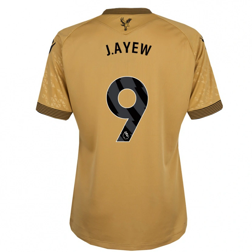 Danxen Homem Camisola Jordan Ayew #9 Dourado Preto Alternativa 2025/26 Camisa Brasil