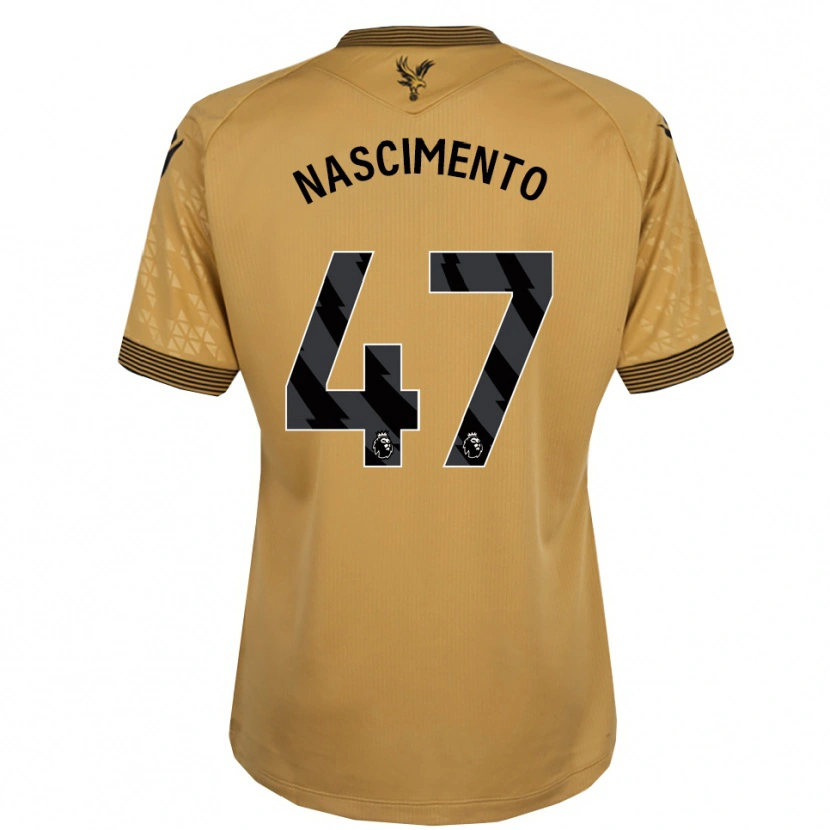 Danxen Homem Camisola Adler Nascimento #47 Dourado Preto Alternativa 2025/26 Camisa Brasil