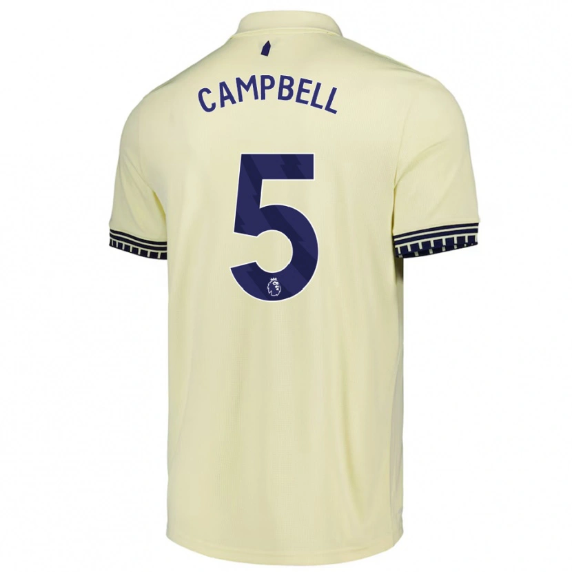 Danxen Homem Camisola Elijah Campbell #5 Branco Sujo Preto Alternativa 2025/26 Camisa Brasil