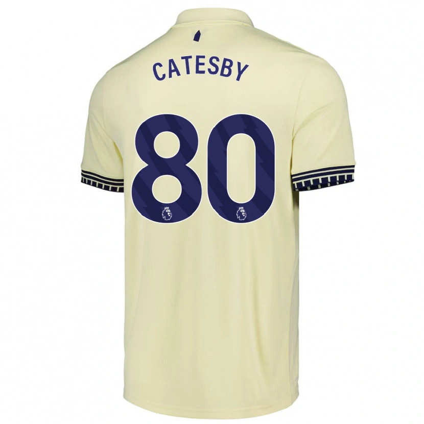 Danxen Homem Camisola Joel Catesby #80 Branco Sujo Preto Alternativa 2025/26 Camisa Brasil