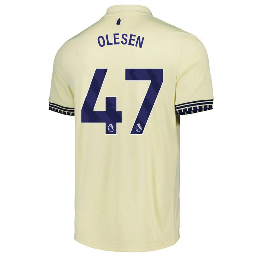 Danxen Homem Camisola Karoline Olesen #47 Branco Sujo Preto Alternativa 2025/26 Camisa Brasil