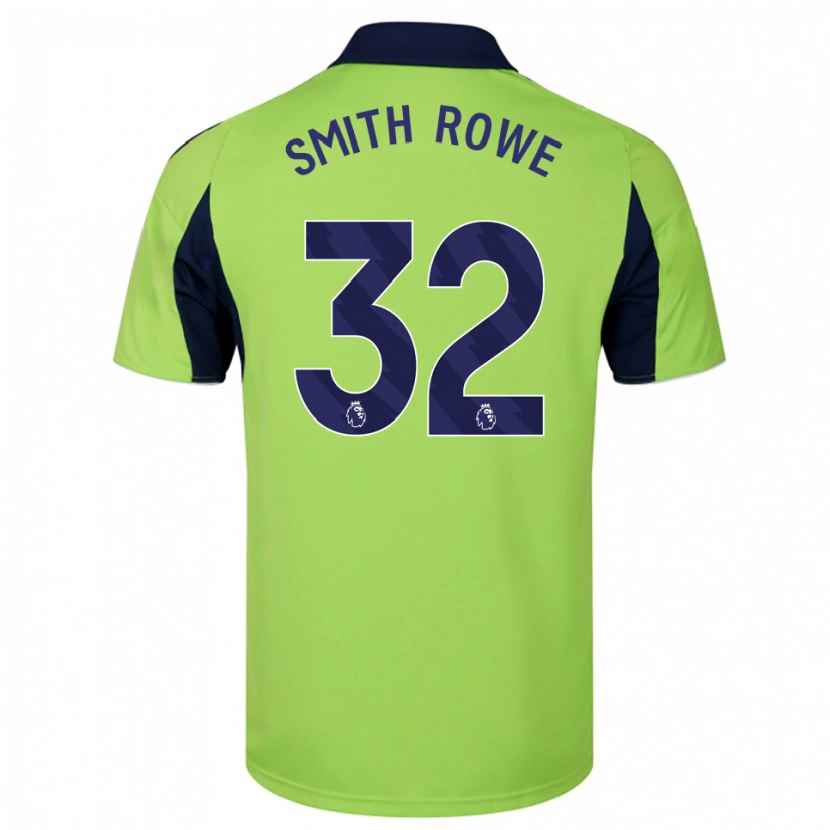 Danxen Homem Camisola Emile Smith Rowe #32 Verde Marinho Branco Alternativa 2025/26 Camisa Brasil