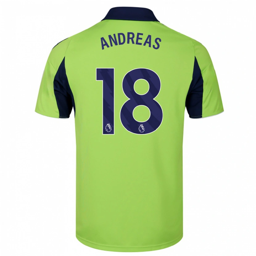 Danxen Homem Camisola Andreas Pereira #18 Verde Marinho Branco Alternativa 2025/26 Camisa Brasil